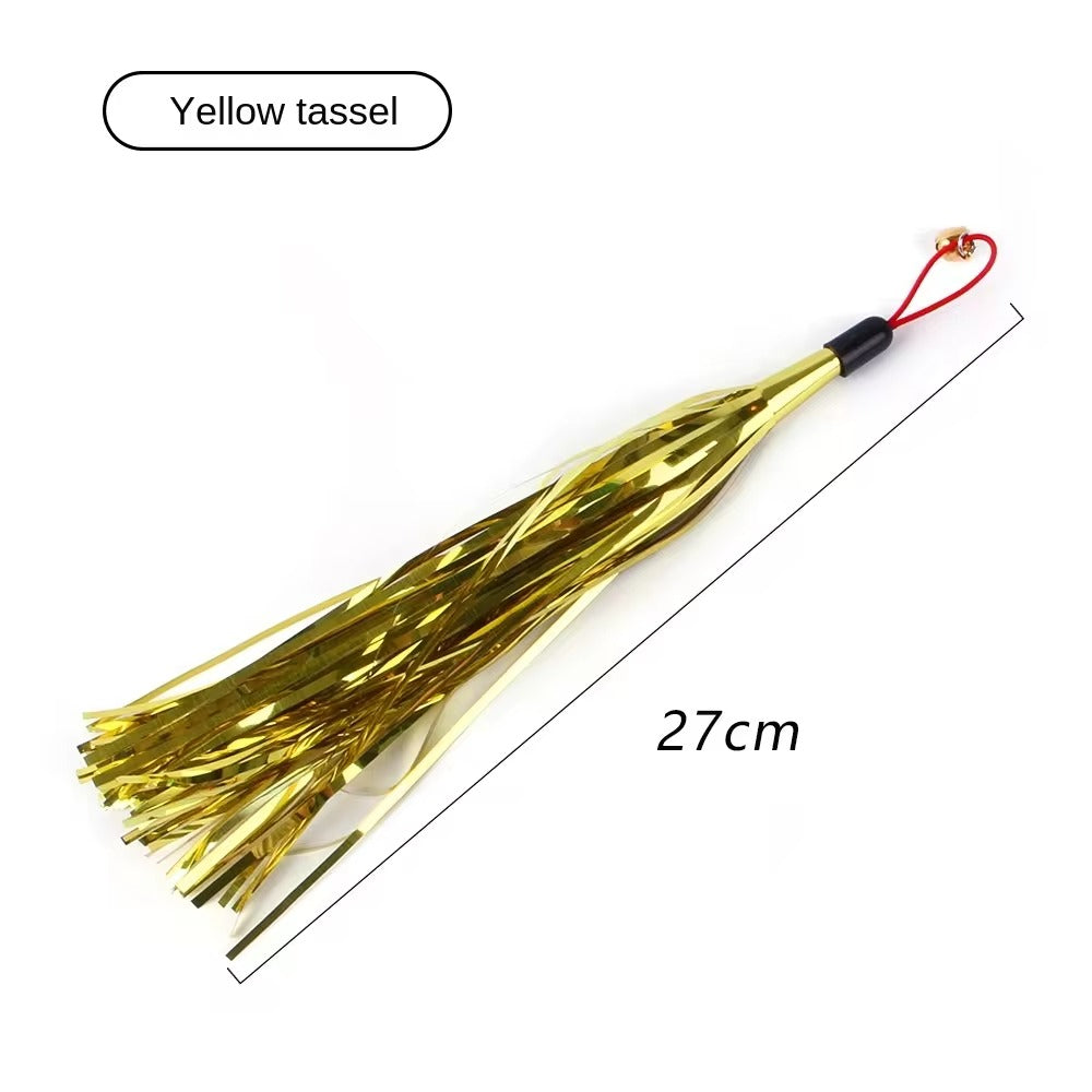 Interactive Cat Feather Teaser Toy with Replacement Head